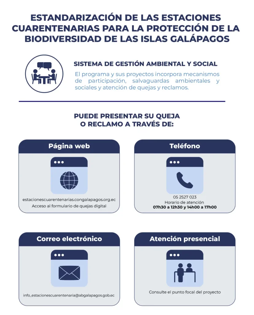 Contáctenos Estaciones Cuarentenarias
